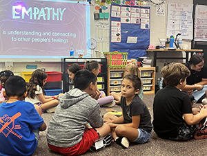 Berkeley Lakes Elementary School students in community circles
